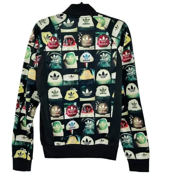 Adidas Vintage Mens 90's Print Superstar AOP Track Top Jersey Jacket Size Small - Picture 5 of 16